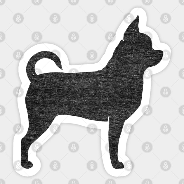 Chihuahua Silhouette Sticker by Coffee Squirrel